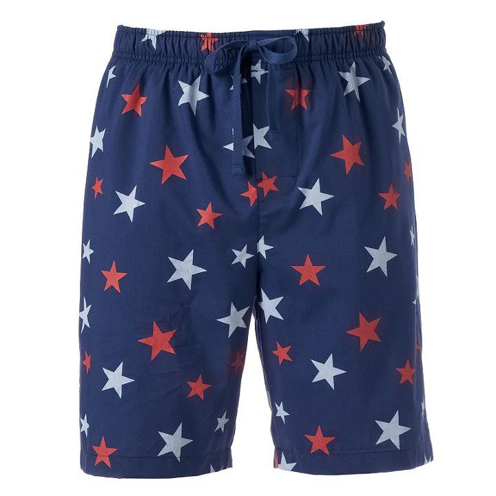 Men's Croft & Barrow&reg; True Comfort Stretch Sleep Shorts, Size: Large, Dark Blue