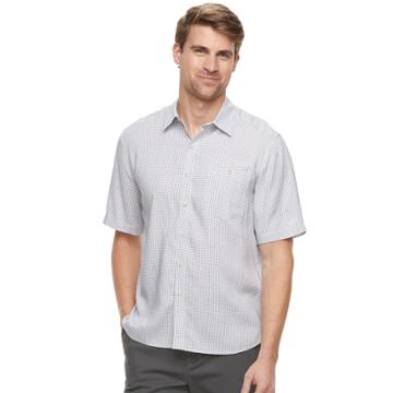 Men's Batik Bay Casual Button-down Shirt, Size: Medium, White