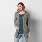 Women's Sonoma Goods For Life&trade; Marled Cardigan, Size: Xs, Black