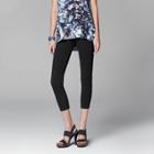 Simply Vera Vera Wang Low-rise Cotton Capri Leggings, Women's, Size: Small, Black
