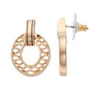 Napier Scalloped Oval Door Knocker Earrings, Women's, Gold