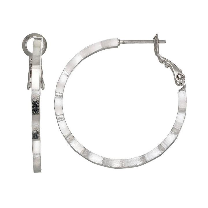 Hoop Earrings, Women's, Lt Green