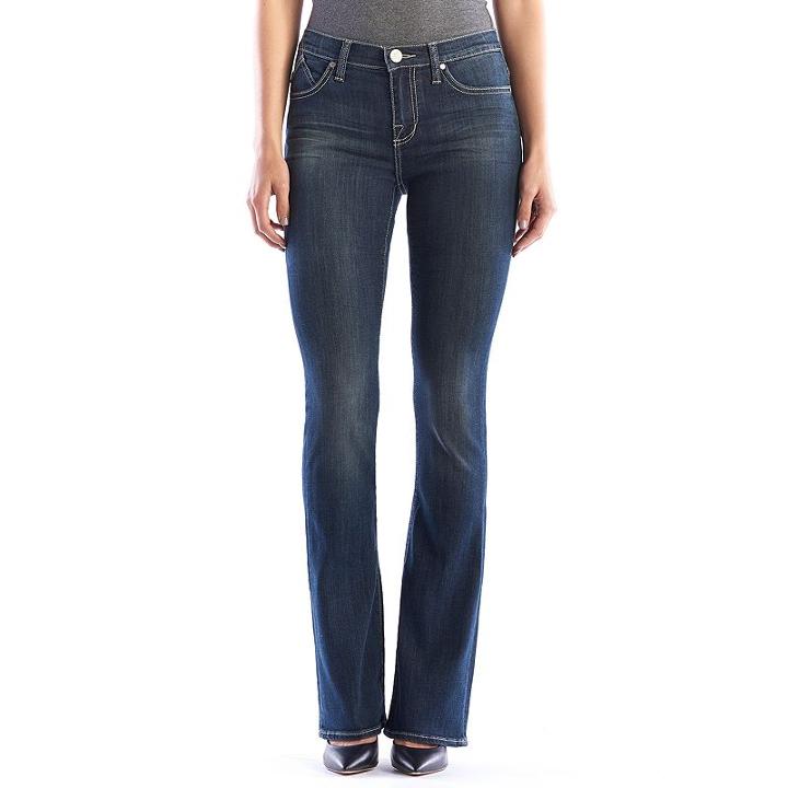 Women's Rock & Republic&reg; Kasandra Embellished Bootcut Jeans, Size: 14 Short, Med Blue