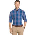 Men's Izod Advantage Sportflex Plaid Regular-fit Stretch Button-down Shirt, Size: Medium, Purple Oth