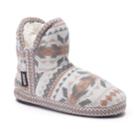 Women's Muk Luks Amira Knit Bootie Slippers, Size: Medium, White Oth