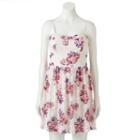 Juniors' Lily Rose Sweetheart Floral Lace Dress, Girl's, Size: Medium, Natural