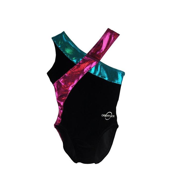 Girls 2-10 Obersee Gymnastics Leotard, Girl's, Size: Large, Black