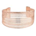 Textured Wire Cuff Bracelet, Women's, Pink
