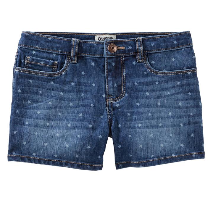 Girls 4-12 Oshkosh B'gosh® Star Denim Shorts, Size: 4, Blue