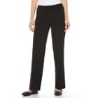 Women's Croft & Barrow&reg; Polished Pull-on Straight-leg Pants, Size: 16, Black