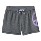 Girls Plus Size So&reg; Tie-dye Drawstring Shortie Shorts, Size: 18 1/2, Dark Grey