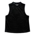Girls 7-16 Maddie Mock Neck Cropped Tank Top, Size: Small, Black