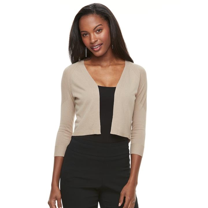 Women's Apt. 9&reg; Shrug, Size: Xs, Lt Beige