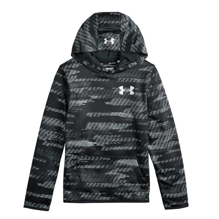 Boys 8-20 Under Armour Armour Fleece Highlight Hoodie, Size: Small, Black