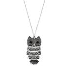 Mudd&reg; Silver-tone Owl Pendant, Women's, Grey