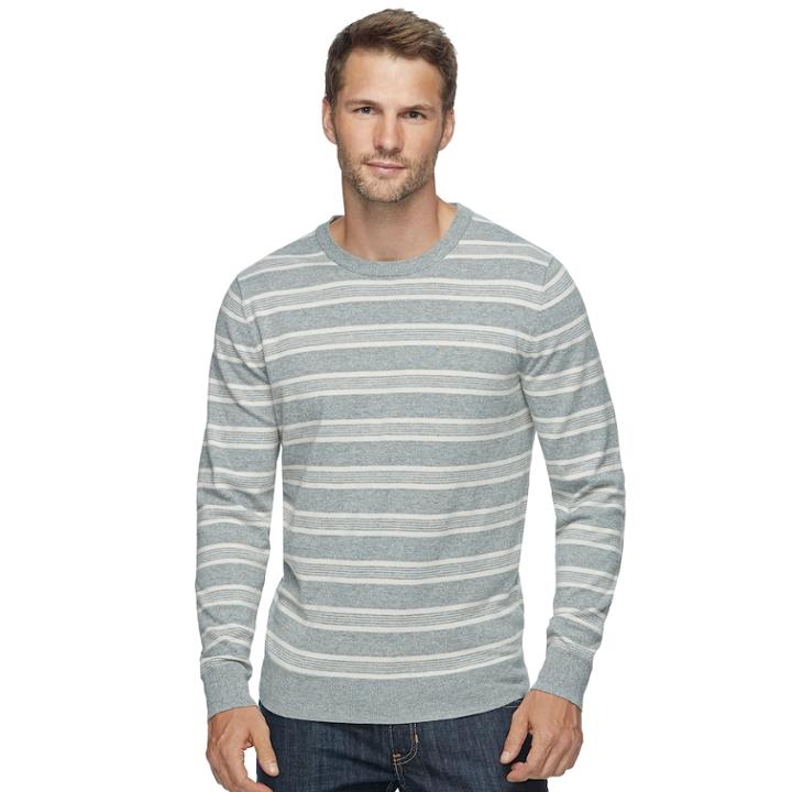 Men's Sonoma Goods For Life&trade; Coolmax Classic-fit Crewneck Sweater, Size: Small, Med Grey