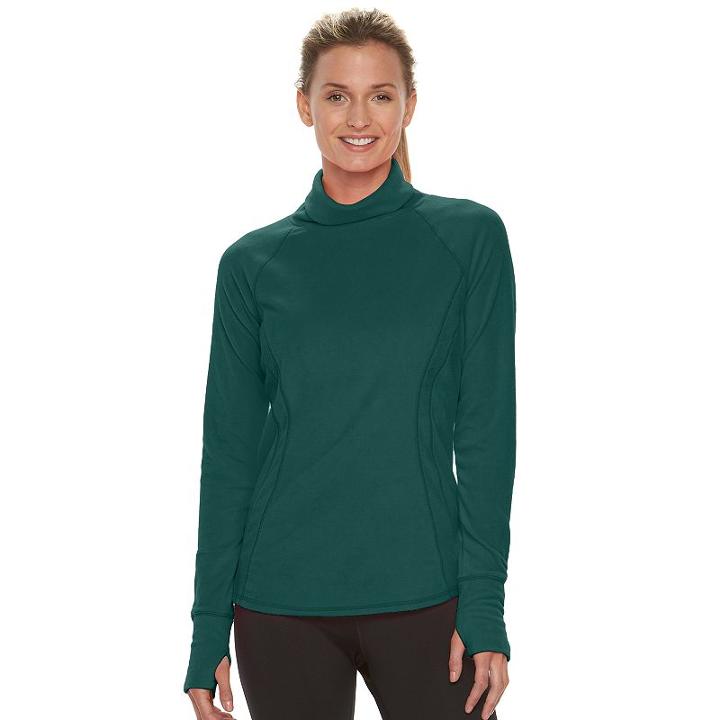 Women's Tek Gear&reg; Microfleece Turtleneck Sweater, Size: Small, Turquoise/blue (turq/aqua)