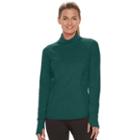 Women's Tek Gear&reg; Microfleece Turtleneck Sweater, Size: Small, Turquoise/blue (turq/aqua)