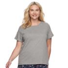 Plus Size So&reg; Crewneck Tee, Teens, Size: 1xl, Med Grey