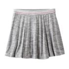 Girls 7-16 & Plus Size So&reg; Shiny Patterned Skater Skort, Girl's, Size: L/12, Grey Other