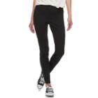 Juniors' Candie's&reg; Mid-rise Push Up Skinny Jeans, Teens, Size: 3, Black