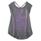 Girls Plus Size So&reg; Cutout V-back Tee, Size: 18 1/2, Light Grey