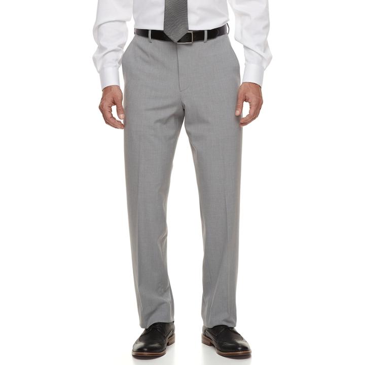 Men's Croft & Barrow&reg; Classic-fit Stretch No-iron Dress Pants, Size: 34x32, Med Grey