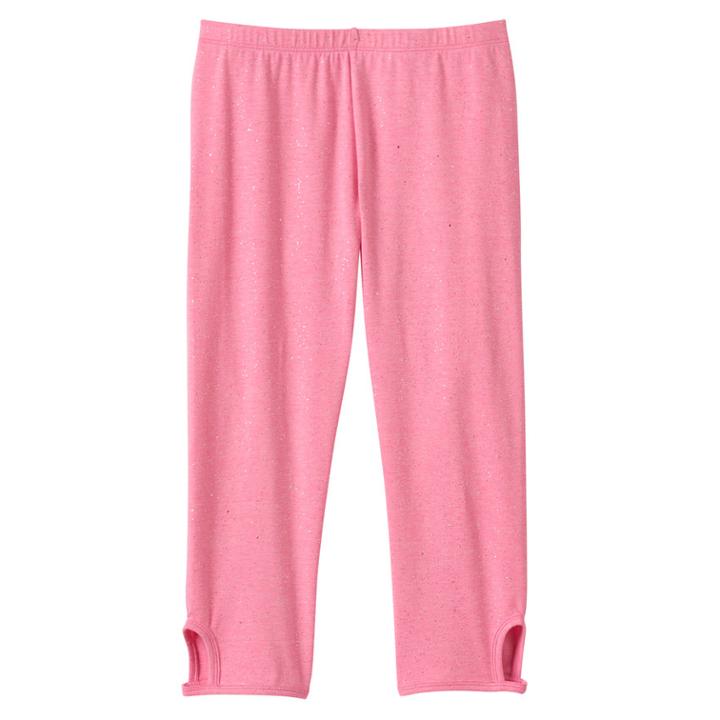 Girls 7-16 So&reg; Glitter Keyhole Capri Leggings, Size: 16, Brt Pink
