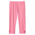 Girls 7-16 So&reg; Glitter Keyhole Capri Leggings, Size: 16, Brt Pink