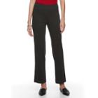 Women's Dana Buchman Wide Waist Ponte Pants, Size: Medium, Grey (charcoal)