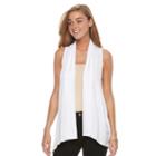 Women's Apt. 9&reg; Flyaway Vest, Size: Large, White