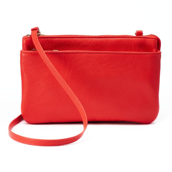 Apt. 9&reg; Baxter Rfid-blocking Double Entry Crossbody Wallet, Women's, Red