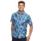 Men's Star Wars Chewy Tropical Button-down Shirt, Size: Xl, Blue