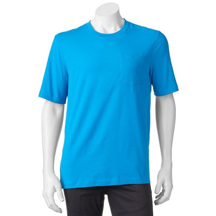 Men's Croft & Barrow® Classic-fit Stretch Pocket Tee, Size: Xxl, Turquoise/blue (turq/aqua)