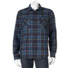 Men's Zeroxposur Classic-fit Plaid Performance Flannel Button-down Shirt, Size: Xl, Med Green