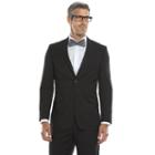 Men's Lazetti Slim-fit Black Suit Jacket, Size: 42 Short
