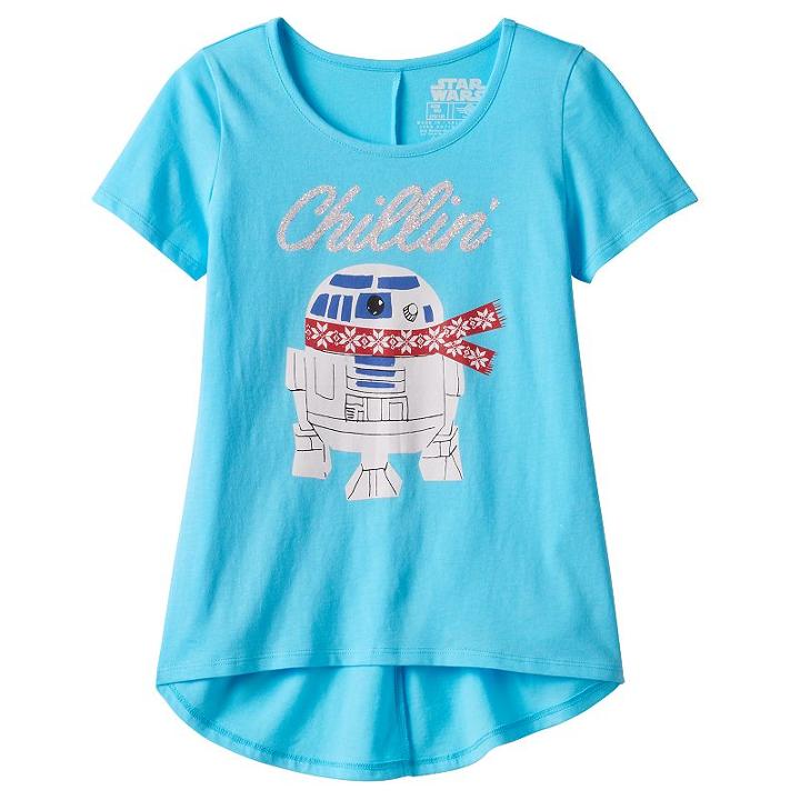 Girls 7-16 Star Wars R2-d2 Chillin' Tee, Girl's, Size: Large, Med Blue
