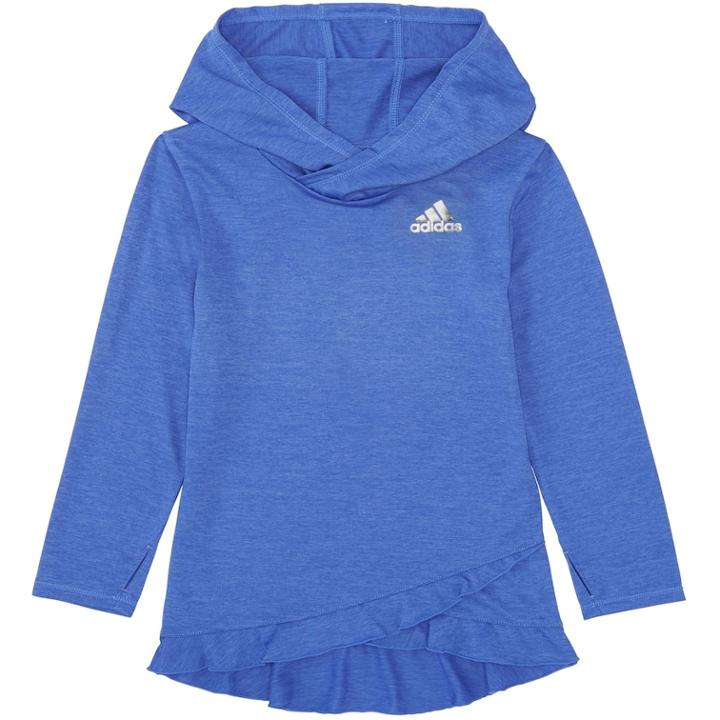 Girls 7-16 Adidas Climalite Ruffled Melange Hoodie, Size: Medium, Lt Purple