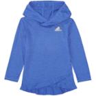 Girls 7-16 Adidas Climalite Ruffled Melange Hoodie, Size: Medium, Lt Purple
