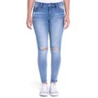 Juniors' Crave Whiskered Ankle Skinny Jeans, Teens, Size: 15, Blue Other