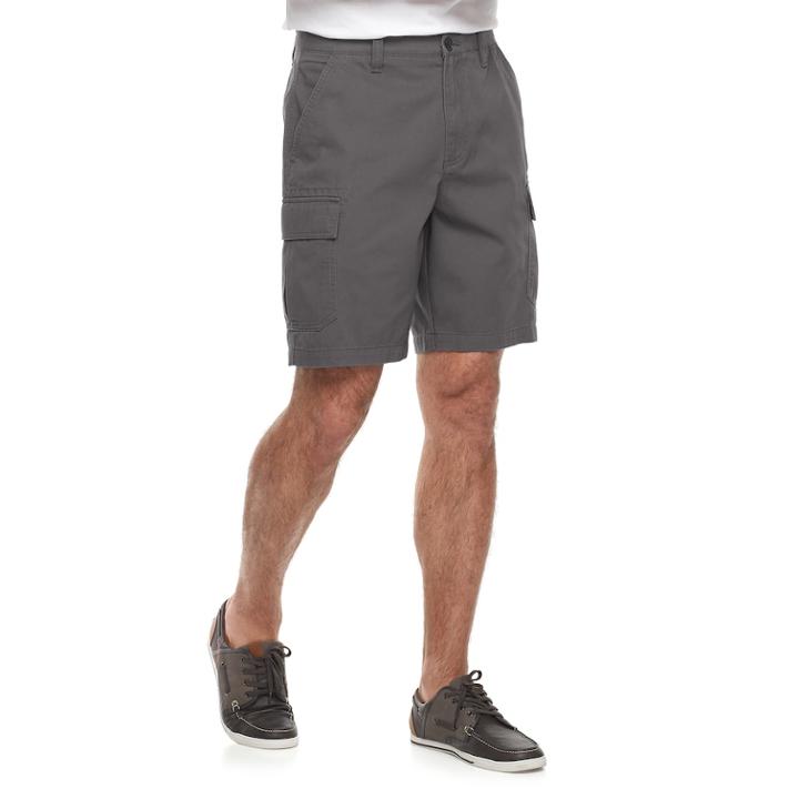 Croft & Barrow&reg; Classic-fit Flex Waist Cargo Shorts, Men's, Size: 34, Grey (charcoal)