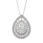 Forever Brilliant 2 3/4 Carat T.w. Lab-created Moissanite 14k White Gold Teardrop Pendant Necklace, Women's, Size: 18