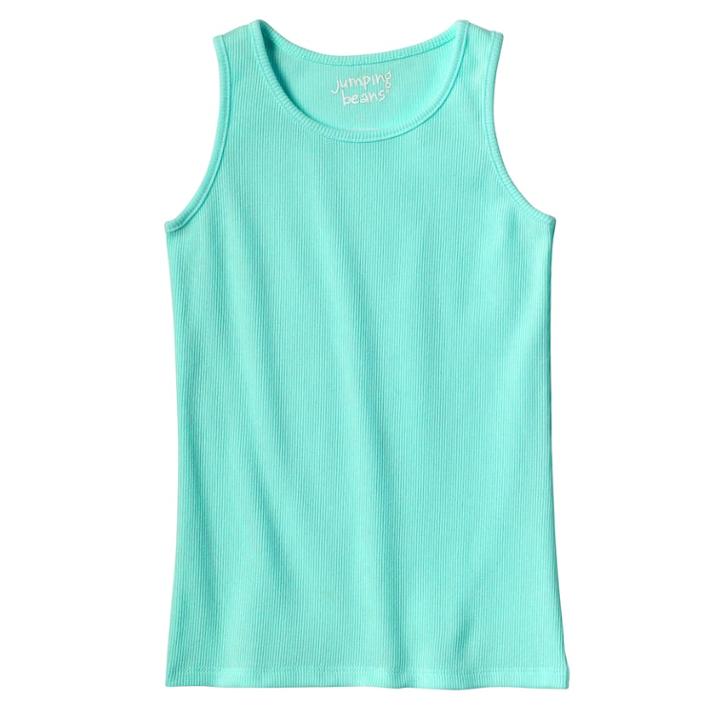 Toddler Girl Jumping Beans&reg; Basic Ribbed Tank Top, Size: 4t, Brt Green
