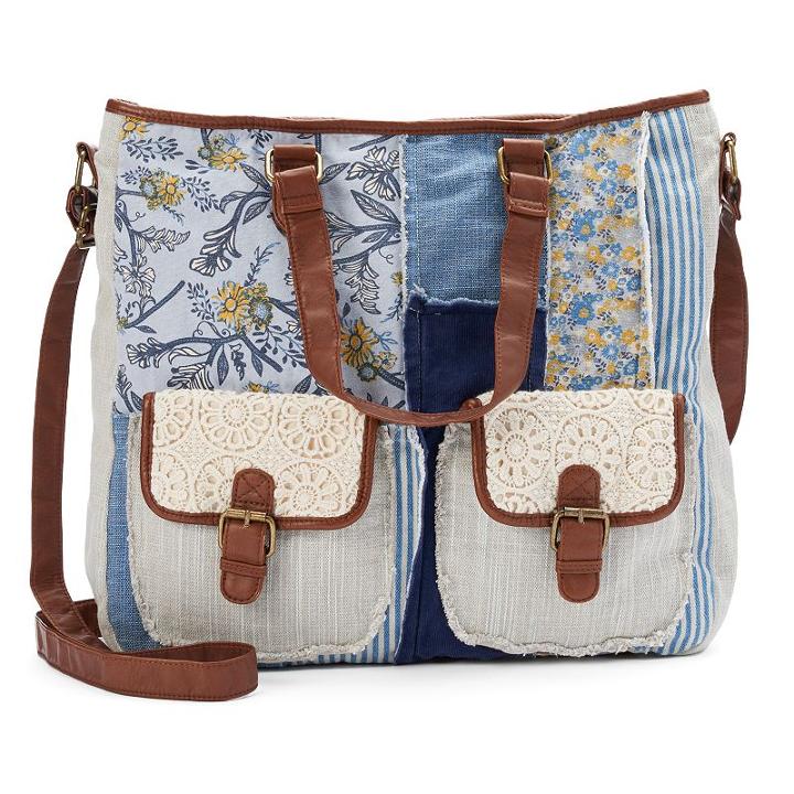 Mudd&reg; Floral Patchwork Convertible Tote, Women's, Blue