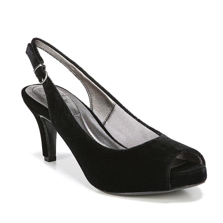 Lifestride Teller Women's Slingback Dress Heels, Size: 8.5 N, Grey (charcoal)
