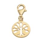 Tfs Jewelry 14k Gold Over Silver Tree Of Life Disc Charm, Women's