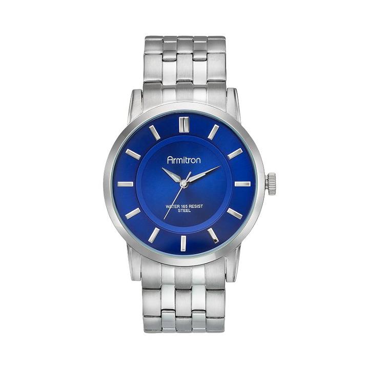 Armitron Men's Stainless Steel Watch - 20/4962bksv, Size: Large, Silver