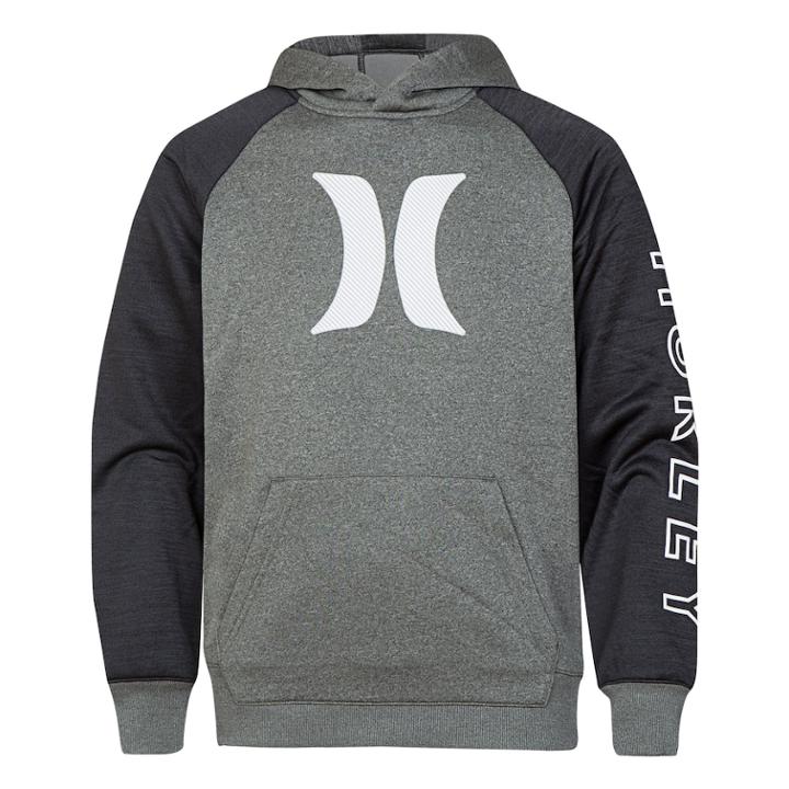 Boys 8-20 Hurley Solar Icon Pull-over Hoodie, Size: Xl, Grey