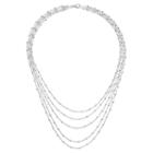 Sterling Silver Beaded Multi Strand Necklace, Women's, Size: 16