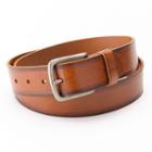 Levi's Bridle Heat-crease Leather Belt - Men, Size: 42, Med Beige